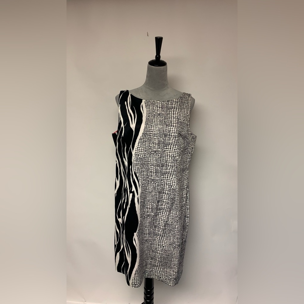 Jones New York dress shift asbract artsy office corpcore career businesses SZ 16